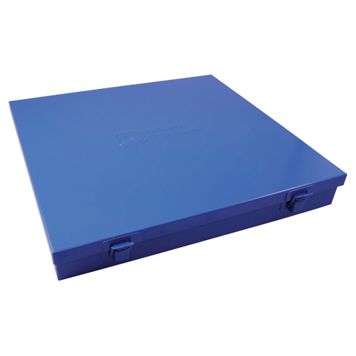 Boîte en m&eacute;tal mince, 12" P x 11-1/2" la x 1-3/4" h, Bleu Solutions industrielles ALPHA