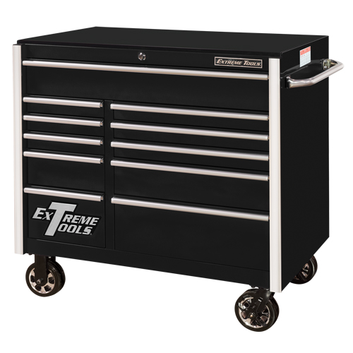 RX Series Rolling Tool Cabinet, 11 Drawers, 41-1/2" W x 25-1/2" D x 40-1/2" H, Black Solutions industrielles ALPHA
