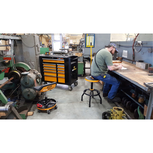 Powered Tool Cart, 11 Drawers, 42-1/2" W x 24-7/16" D x 41" H, Black/Orange Solutions industrielles ALPHA