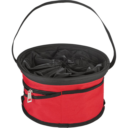 Parachute Organizer Bag, 11-4/5" L x 11-4/5" W x 11" H, Nylon, Black/Red Solutions industrielles ALPHA