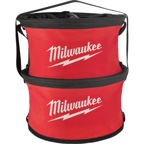 Parachute Organizer Bag, 11-4/5" L x 11-4/5" W x 11" H, Nylon, Black/Red Solutions industrielles ALPHA