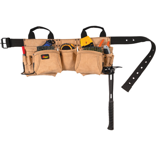 Ceinture &agrave; outils pour menuisier, Cuir, Havane Solutions industrielles ALPHA