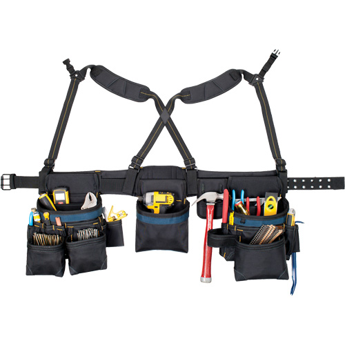 Ceinture &agrave; outils pour menuisier, Polyester, Noir Solutions industrielles ALPHA