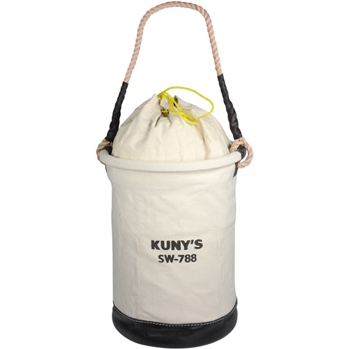 Parachute Top Tool Bucket, 11-1/2" L x 11-1/2" W x 16" H, Canvas, Beige Solutions industrielles ALPHA