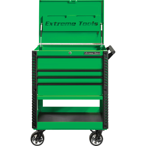 EX Deluxe Series Tool Cart, 4 Drawers, 22-7/8" L x 33" W x 44-1/4" H, Green Solutions industrielles ALPHA