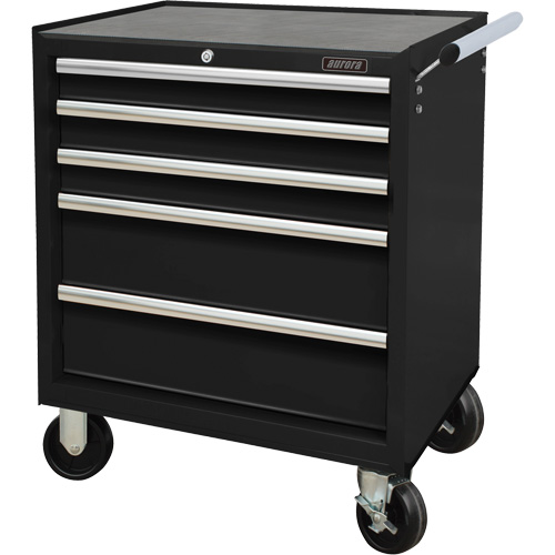 Industrial Tool Cart, 5 Drawers, 27" W x 18-3/4" D x 31-1/2" H, Black Solutions industrielles ALPHA