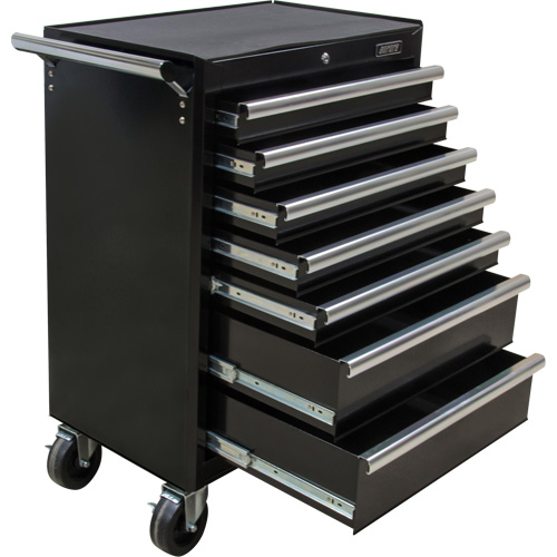 Industrial Tool Cart, 7 Drawers, 27" W x 18-3/4" D x 39" H, Black Solutions industrielles ALPHA