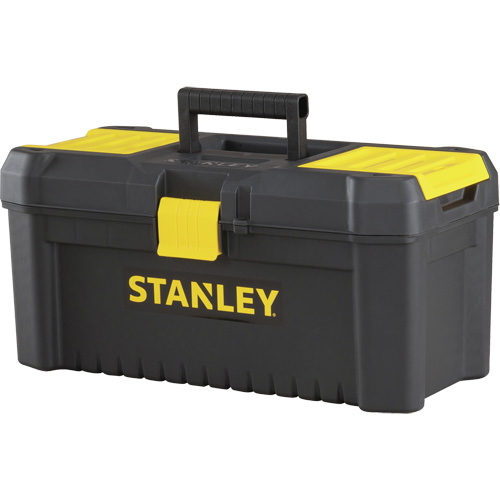 Coffre &agrave; outils avec plateau Essential, 16" la x 8" p x 7-3/10" h, Noir/Jaune Solutions industrielles ALPHA