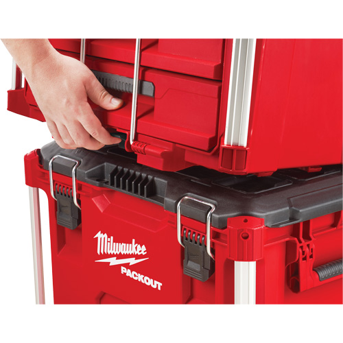 Boîte &agrave; outils avec 3 tiroirs Packout, 16-1/3" x 14-1/3" x 22-1/5", Noir/Rouge Solutions industrielles ALPHA