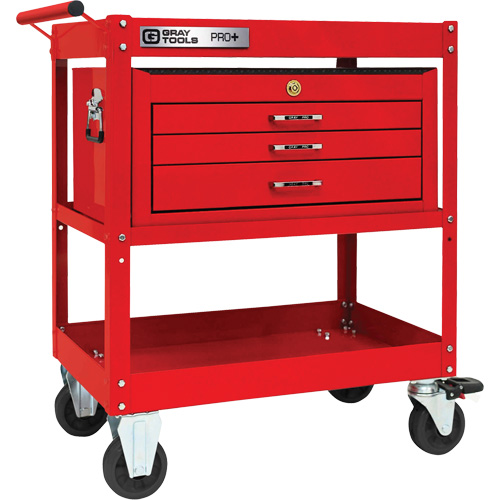 PRO+ Series Heavy-Duty Utility Cart with Intermediate Chest, 2 Tiers, 30-1/5" x 38-1/3" x 19-1/2" Solutions industrielles ALPHA
