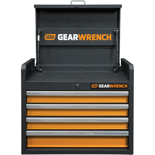 Coffre &agrave; outils de s&eacute;rie GSX, 26" la, 4 tiroirs, Noir/Orange Solutions industrielles ALPHA