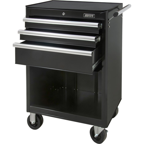 Industrial Tool Cart, 3 Drawers, 29-4/5" W x 21-1/5" D x 38-4/5" H, Black Solutions industrielles ALPHA