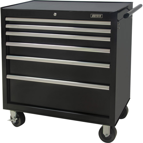 Industrial Tool Cart, 6 Drawers, 39" W x 20-4/5" D x 38-1/2" H, Black Solutions industrielles ALPHA