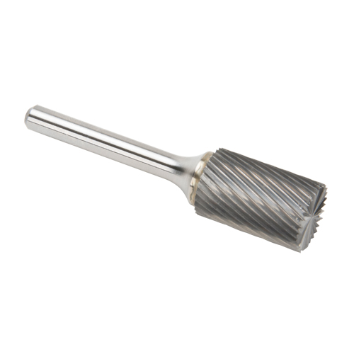 Solid Carbide Burrs - Cylinder Shape with End Cut, SB-6, 3/5" Dia., 1/4" Shank, 24.4 mm Depth of Cut Solutions industrielles ALPHA