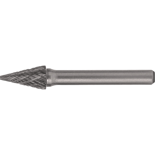 Fraises au carbure solide - Forme conique pointue, SM-6, 5/8" dia., 1/4" Tige, 1" Prof. de la coupe Solutions industrielles ALPHA