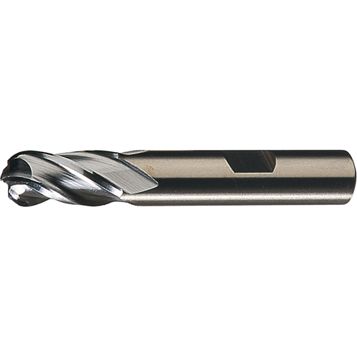CLEVELAND Centre Cutting Ball Nose Single End Finishers, 3/4" Dia., 4 Flutes, High Speed Steel Solutions industrielles ALPHA