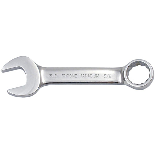 Cl&eacute; mixte courte enti&egrave;rement polie, 12 pans, 3/8", Fini Chrome Solutions industrielles ALPHA