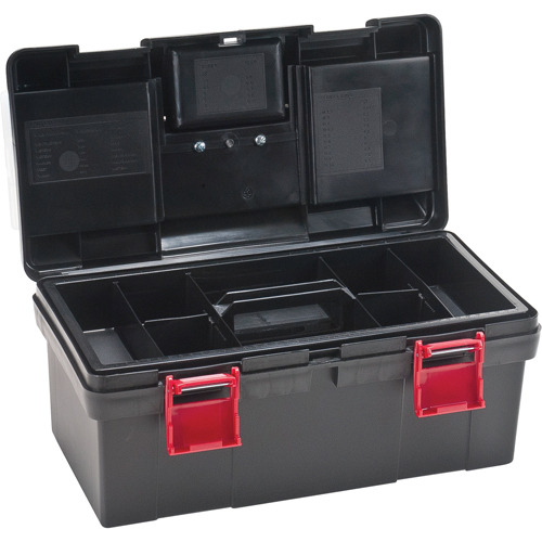 Plastic Tool Box, 17-1/2" W x 9-1/2" D x 8" H, Black Solutions industrielles ALPHA