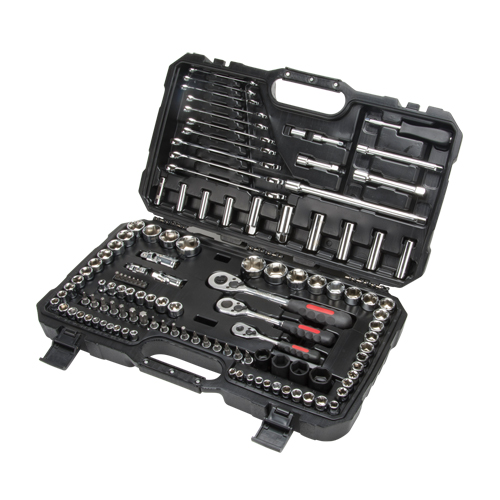 1/4", 3/8" & 1/2" Drive SAE/Metric Socket & Wrench Set, 120 Pcs, Deep Solutions industrielles ALPHA