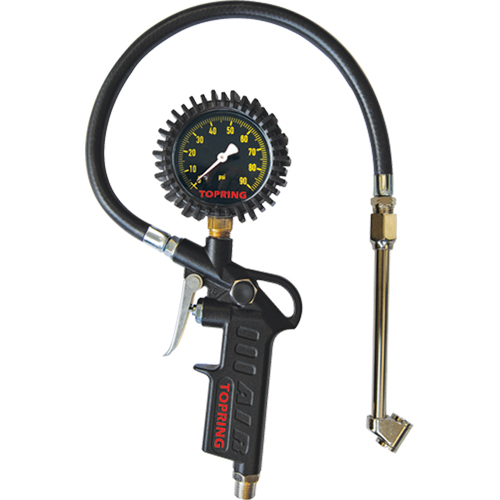 Tire Pressure Gauges - Dual Wheel Type- Pistol Grip Dial Inflator Gauges Solutions industrielles ALPHA