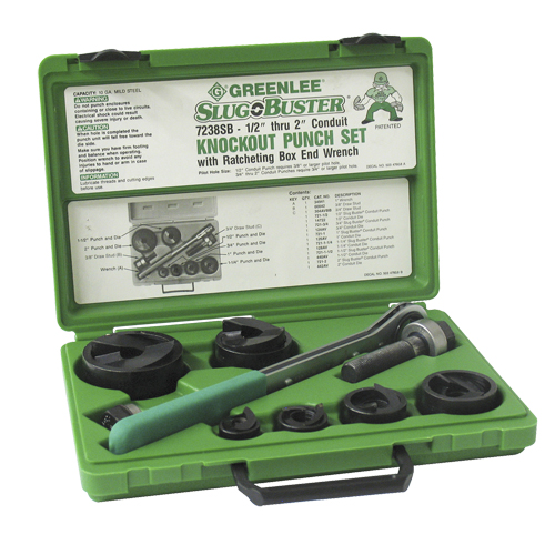 Knockout Kit with Ratchet and SlugBuster&reg; Punches Solutions industrielles ALPHA