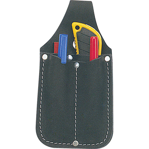 Utility Pouch, Knife Holder, Leather, 3 Pockets Solutions industrielles ALPHA