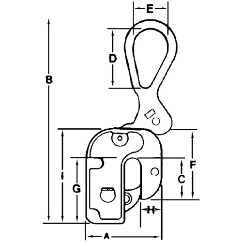 GX Structural Short Leg Plate Clamp, 6000 lbs. (3 tons), 1/16" - 1" Jaw Opening Solutions industrielles ALPHA