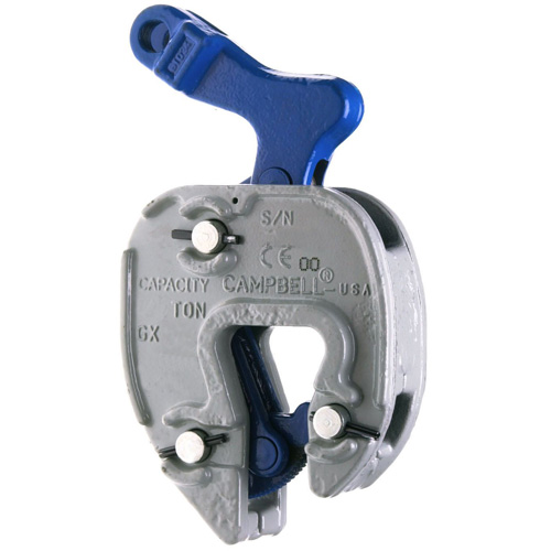 Serre-plaque GX avec attache de chaînette, 1000 lb (0,5 tonne), Ouverture de la m&acirc;choire de 1/16" - 5/16" Solutions industrielles ALPHA