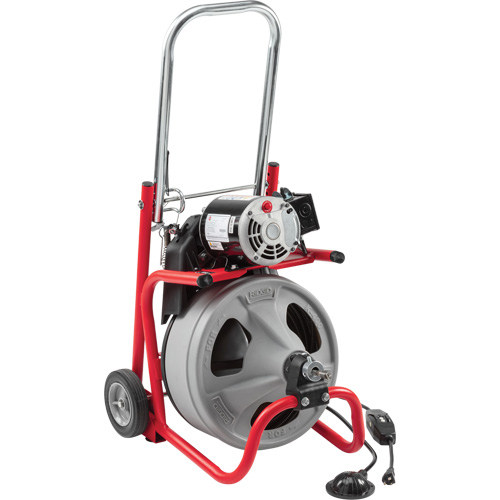 K-400 Autofeed Drum Machine with C-45IW cable, Electric, 1/2" x 75' and 3/8" x 100' Solutions industrielles ALPHA