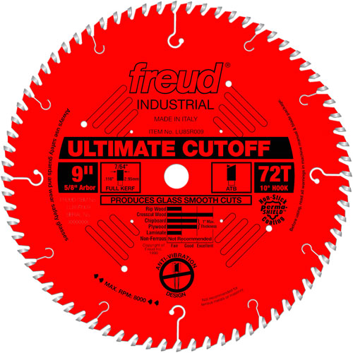 TCS Industrial Saw Blade - Crosscut & Finishing, 9", 72 Teeth, Wood Use Solutions industrielles ALPHA