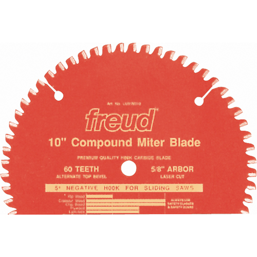 Lames de scie industrielle TCS &agrave; onglets avec glissi&egrave;re, 10", 60 dents, Pour Bois Solutions industrielles ALPHA