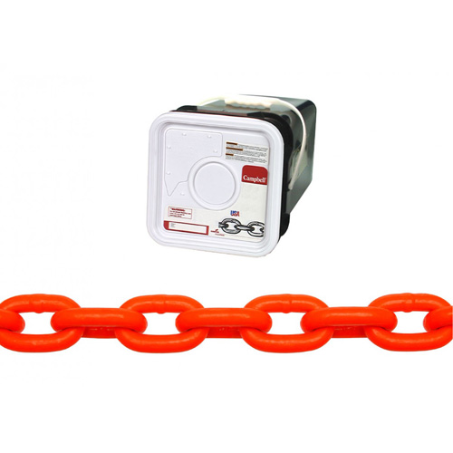 Chaîne haute r&eacute;sistance, Acier au carbone, 5/16" x 60' (18,3 m) l, Calibre 43, Charge d'utilisation 3900 lb (1,95 tonne) Solutions industrielles ALPHA