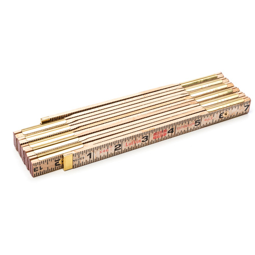 R&egrave;gle Red End avec deux rallonges de r&egrave;gle &agrave; glissi&egrave;re de 6", 6' lo, Bois, Graduations de 1/16" Solutions industrielles ALPHA