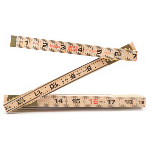 R&egrave;gle Red End avec deux rallonges de r&egrave;gle &agrave; glissi&egrave;re de 6", 6' lo, Bois, Graduations de 1/16" Solutions industrielles ALPHA