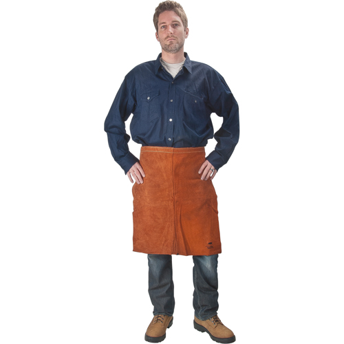 Tablier en cuir, Taille, 24" lo, Lava Brown Solutions industrielles ALPHA
