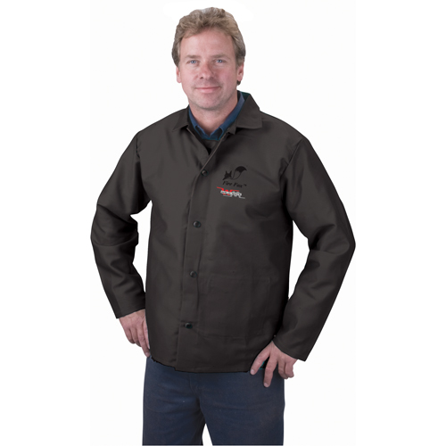 Veste ignifug&eacute;e, Coton, 4T-Grand, Noir Solutions industrielles ALPHA