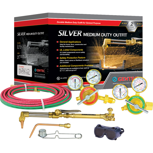 Silver Medium-Duty Welding & Cutting Outfits, 1/2" Cut, 1/4" Weld Solutions industrielles ALPHA