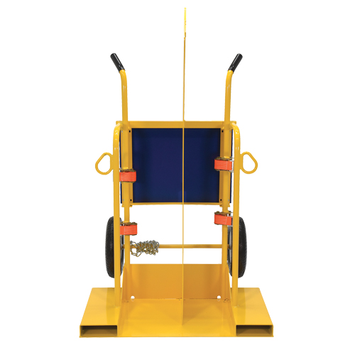 Chariot pour chalumeau et bouteille de soudage, Roues Pneumatique, Base de 24" la x 19-1/2" lo, 500 lb Solutions industrielles ALPHA