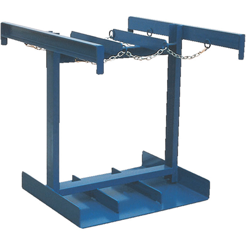 Chariot pour bouteilles, Roues Caoutchouc, Base de 35" la x 38" lo, 500 lb Solutions industrielles ALPHA