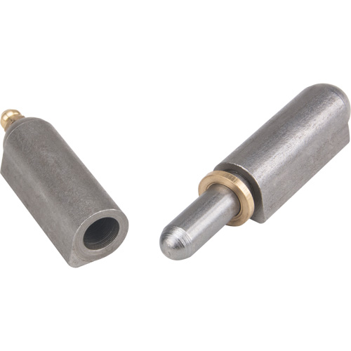 Charni&egrave;re &agrave; souder, 0,63" dia. x 3,937" lo, Acier doux a/goupille fixe en acier Solutions industrielles ALPHA
