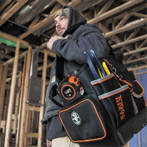 Tradesman Pro Tool Tote, Ballistic Nylon, 40 Pockets, Black/Orange Solutions industrielles ALPHA