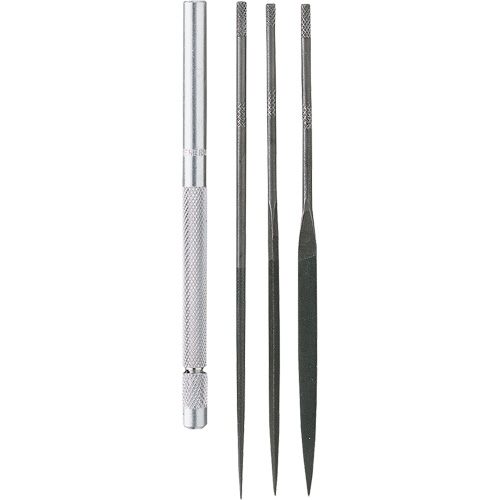 Needle File Set with Handle, 4 Pcs Solutions industrielles ALPHA