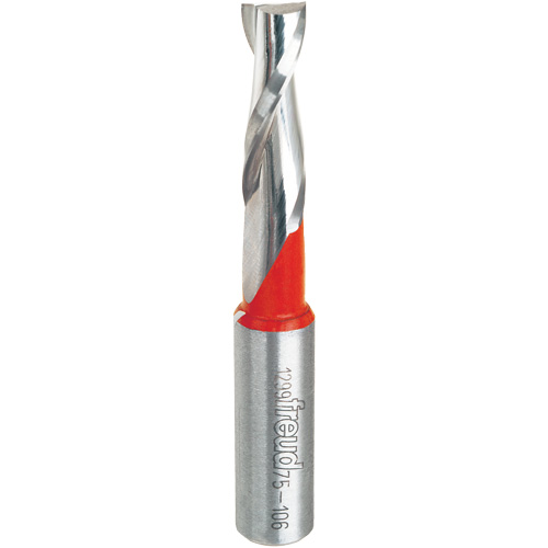 Up Spiral Router Bit, 3/8" Dia., 1-1/4" Carbide Height, 3" L, 1/2" Shank Solutions industrielles ALPHA
