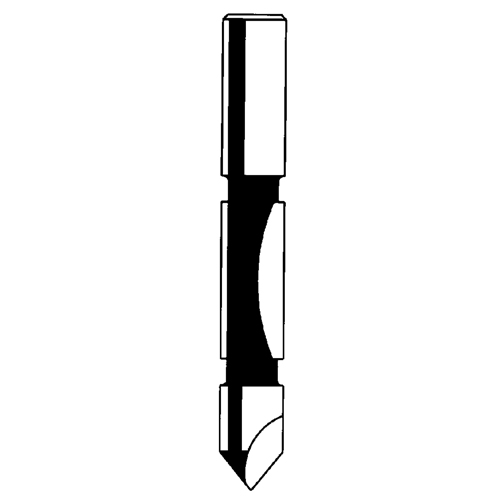 Router Bit - Panel Pilot Bit, 1/4" Dia., 3/4" H, 2-1/4" L, 1/4" Shank Solutions industrielles ALPHA