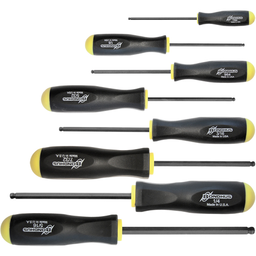 Ball Driver Screwdriver Sets - SAE, 8 Pcs. Solutions industrielles ALPHA