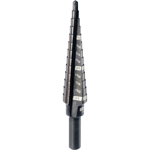 Foret &eacute;tag&eacute; no 1, 1/8" - 1/2", Incr&eacute;ments de 1/32", Acier rapide Solutions industrielles ALPHA