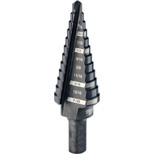 Foret &eacute;tag&eacute; no 4, 3/16" - 7/8", Incr&eacute;ments de 1/16", Acier rapide Solutions industrielles ALPHA