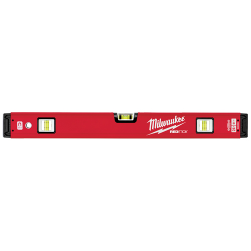 Redstick Level, Box, 2' L, Steel, 3, Magnetic Solutions industrielles ALPHA