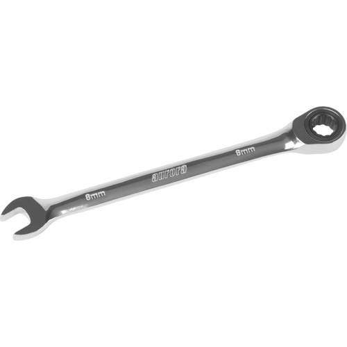 Metric Ratcheting Combination Wrench, 12 Point, 8 mm, Chrome Finish Solutions industrielles ALPHA