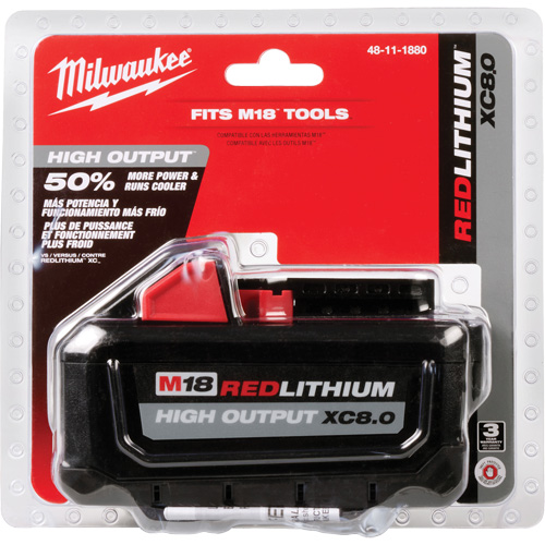 Bloc-pile M18 Redlithium High Output XC8.0, Lithium-ion, 18 V, 8,0 Ah Solutions industrielles ALPHA